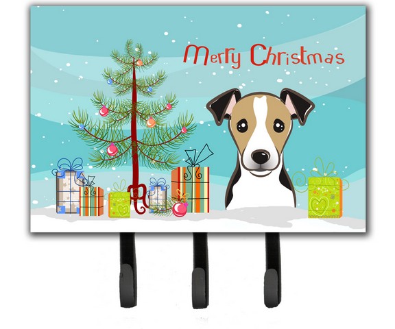 Christmas Tree & Jack Russell Terrier Leash or Key Holder