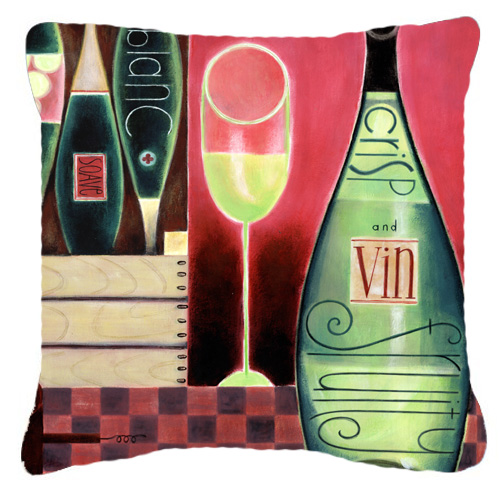 Wine Collection Blanc by Cathy Brear Canvas Decorative Pillow