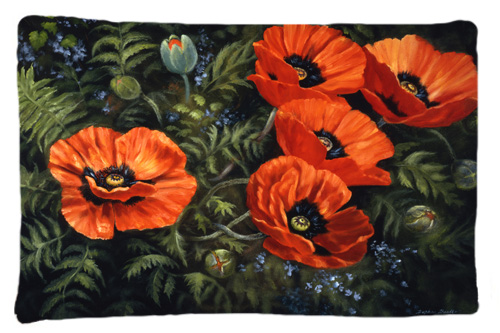 Poppies by Daphne Baxter Fabric Standard Pillowcase