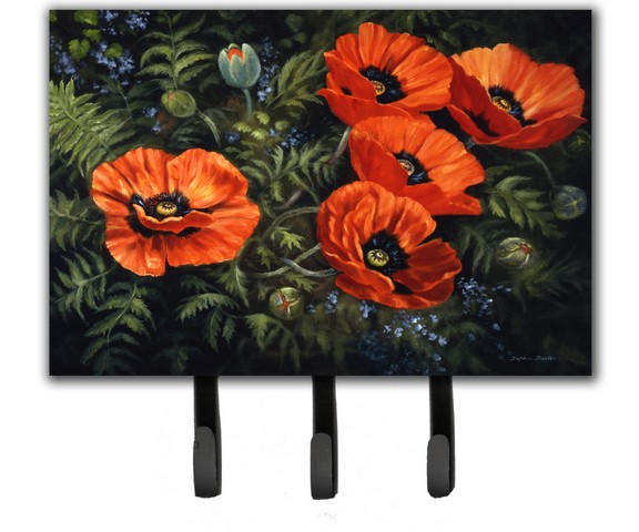 Poppies by Daphne Baxter Leash or Key Holder