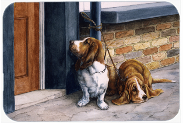 Bassets Basset Hound Mouse Pad, Hot Pad or Trivet