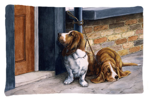 Bassets Basset Hound Fabric Standard Pillowcase