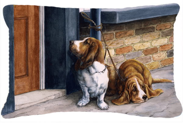 Bassets Basset Hound Fabric Decorative Pillow