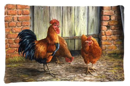 Rooster & Chickens by Daphne Baxter Fabric Standard Pillowcase