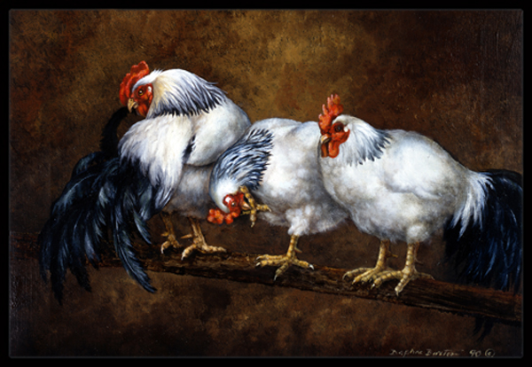 Roosting Rooster & Chickens Indoor or Outdoor Mat- 24 x 36