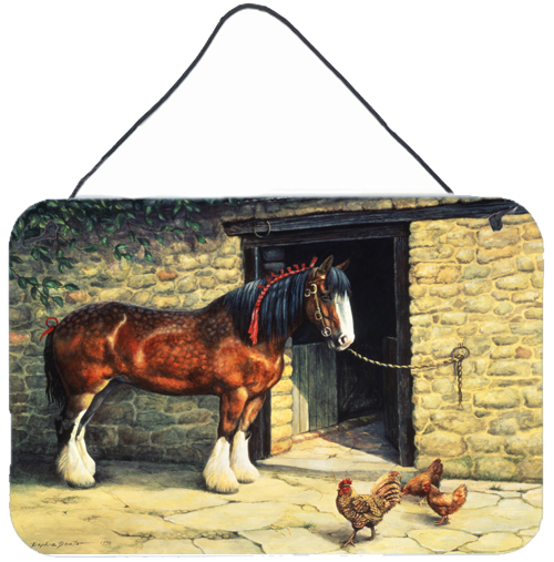 Horse & Chickens by Daphne Baxter Wall or Door Hanging Prints