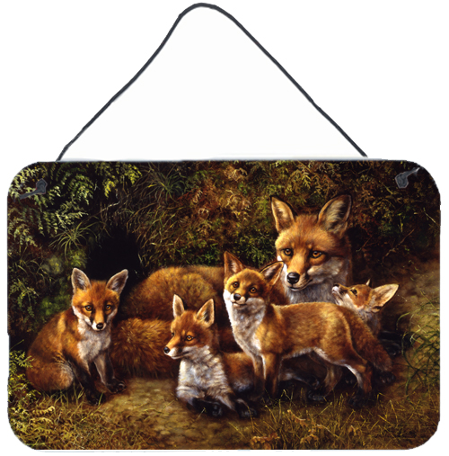 Fox Family Foxes by Daphne Baxter Wall or Door Hanging Prints