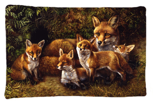 Fox Family Foxes by Daphne Baxter Fabric Standard Pillowcase