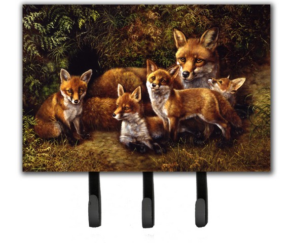 BDBA0090TH68 Fox Family Foxes by Daphne Baxter Leash or Key Holder