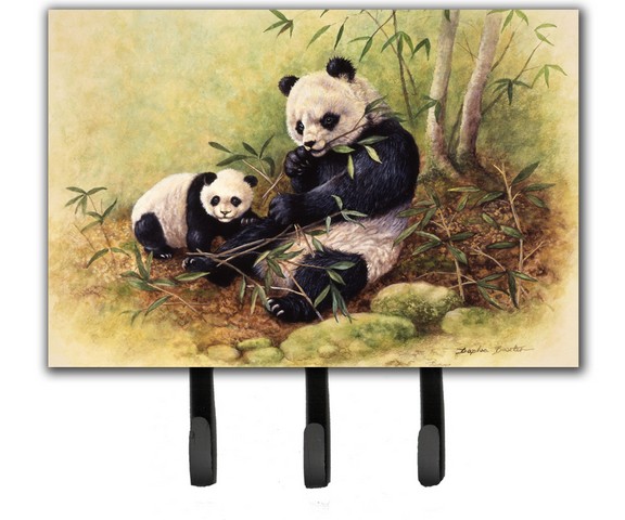 Panda Bears by Daphne Baxter Leash or Key Holder