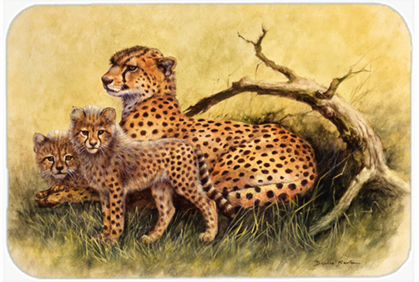 Cheetahs by Daphne Baxter Glass Large Cutting Board
