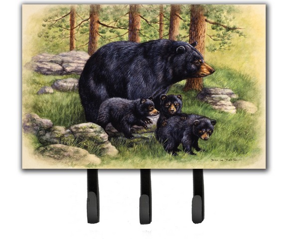 BDBA0114TH68 Black Bears by Daphne Baxter Leash or Key Holder