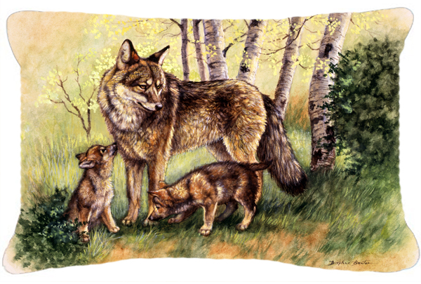 Wolf Wolves by Daphne Baxter Fabric Decorative Pillow