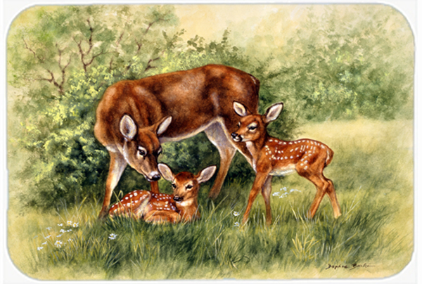 Deer by Daphne Baxter Glass Large Cutting Board
