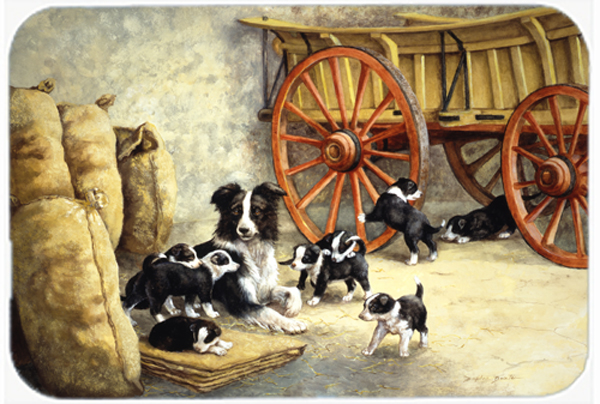 Border Collie Dog Litter Mouse Pad, Hot Pad or Trivet