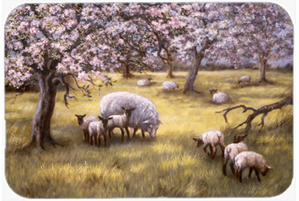 Sheep by Daphne Baxter Glass Large Cutting Board