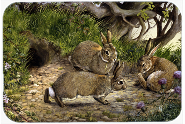 Rabbits & the Rabbit Hole Glass Large Cutting Board