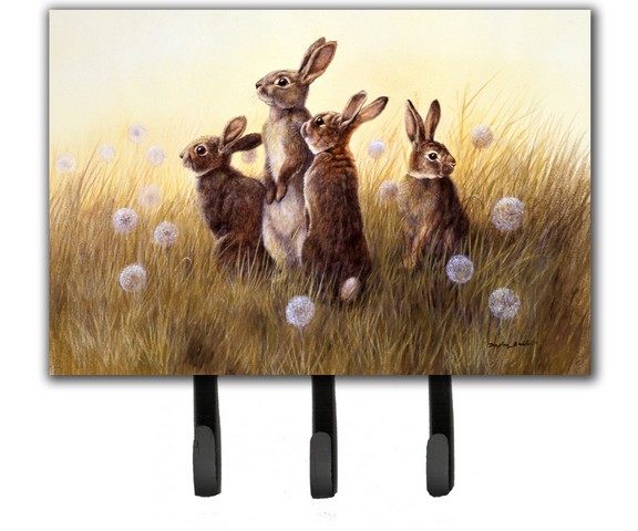 Rabbits in the Dandelions Leash or Key Holder