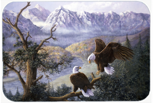 Eagles by Daphne Baxter Glass Large Cutting Board