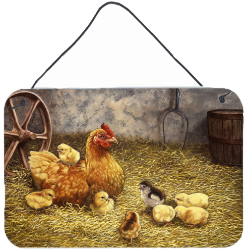 Chicken Hen & Her Chicks Wall or Door Hanging Prints