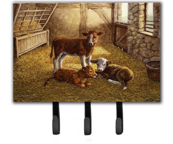 Cows Calves in the Barn Leash or Key Holder
