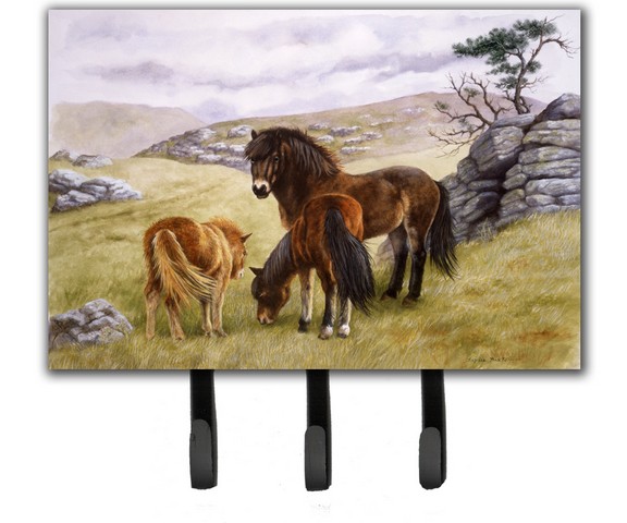 Horses in the Meadow Leash or Key Holder