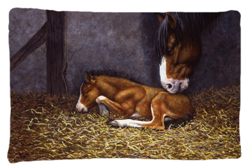BDBA0207PILLOWCASE Horse & Her Foal Fabric Standard Pillowcase