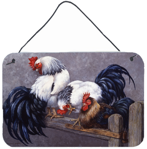Roosters Roosting Wall or Door Hanging Prints