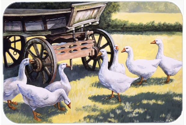 Geese by Daphne Baxter Glass Large Cutting Board