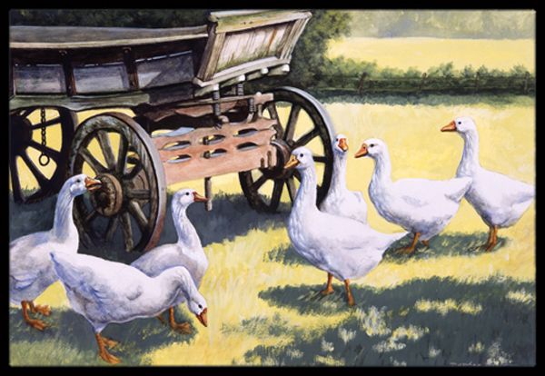 Geese by Daphne Baxter Indoor or Outdoor Mat- 18 x 27