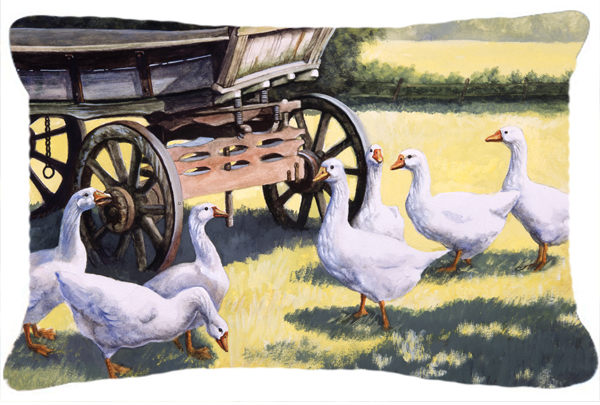 Geese by Daphne Baxter Fabric Decorative Pillow