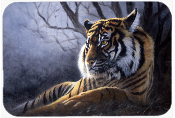 Bengal Tiger by Daphne Baxter Glass Large Cutting Board
