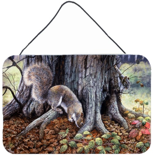 Grey Squirrels Around the Tree Wall or Door Hanging Prints
