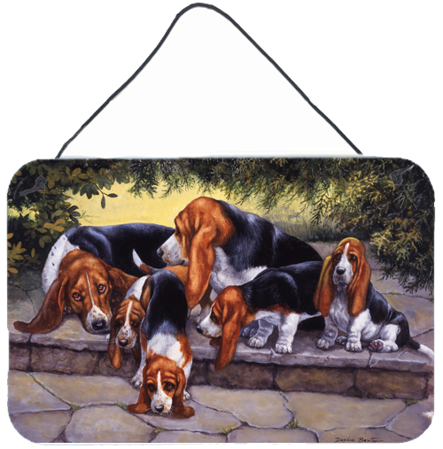 Basset Hound Puppies- Momma & Daddy Wall or Door Hanging Prints