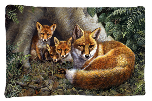 A Family of Foxes at Home Fabric Standard Pillowcase