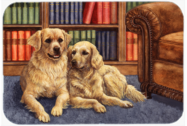 Golden Retrievers in the Library Mouse Pad, Hot Pad or Trivet