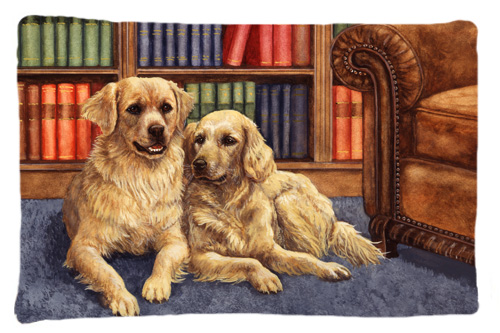 Golden Retrievers in the Library Fabric Standard Pillowcase