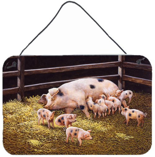 Pigs Piglets at Dinner Time Wall or Door Hanging Prints