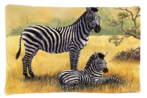 BDBA0308PILLOWCASE Zebras by Daphne Baxter Fabric Standard Pillowcase