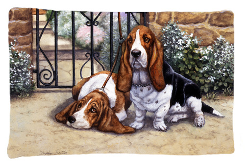 Basset Hound at the Gate Fabric Standard Pillowcase