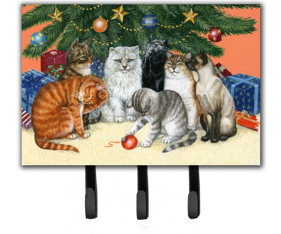 Cats Under the Christmas Tree Leash or Key Holder