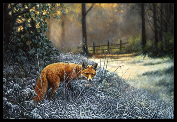 Fox on the Hunt Indoor or Outdoor Mat 24 x 36