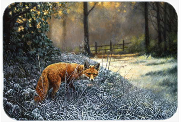 Fox on the Hunt Glass Large Cutting Board