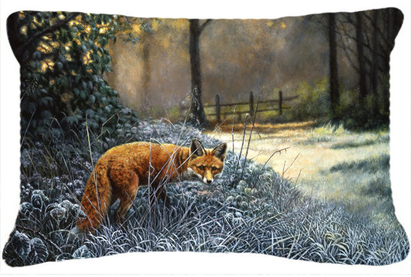 Fox on the Hunt Fabric Decorative Pillow