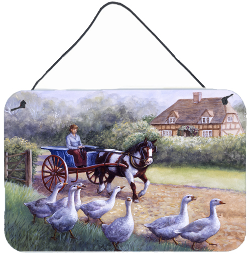Geese Crossing Before the Horse Wall or Door Hanging Prints