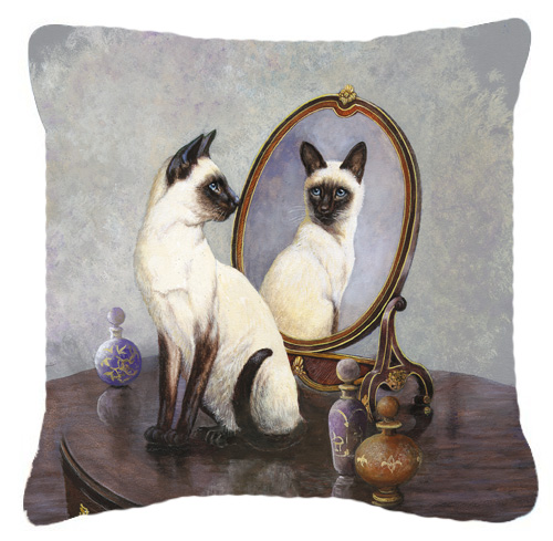 Siamese Reflection by Daphne Baxter Canvas Decorative Pillow