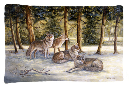 BDBA0371PILLOWCASE Wolves by Daphne Baxter Fabric Standard Pillowcase