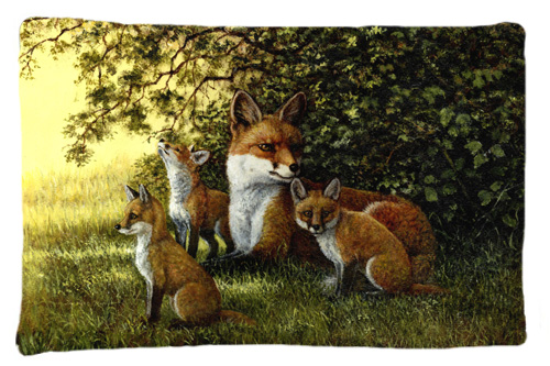 Foxes Resitng Under the Tree Fabric Standard Pillowcase