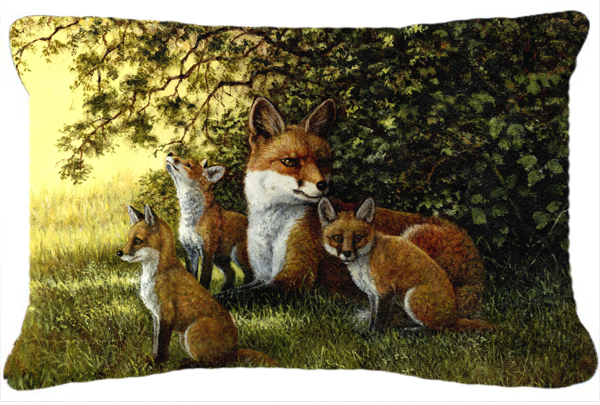 Foxes Resitng Under the Tree Fabric Decorative Pillow