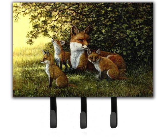 Foxes Resitng Under the Tree Leash or Key Holder